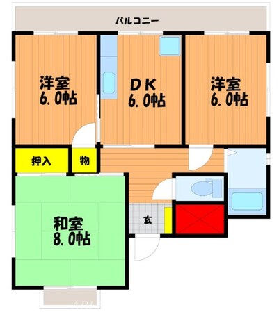 木太東口駅 徒歩5分 2階の物件間取画像